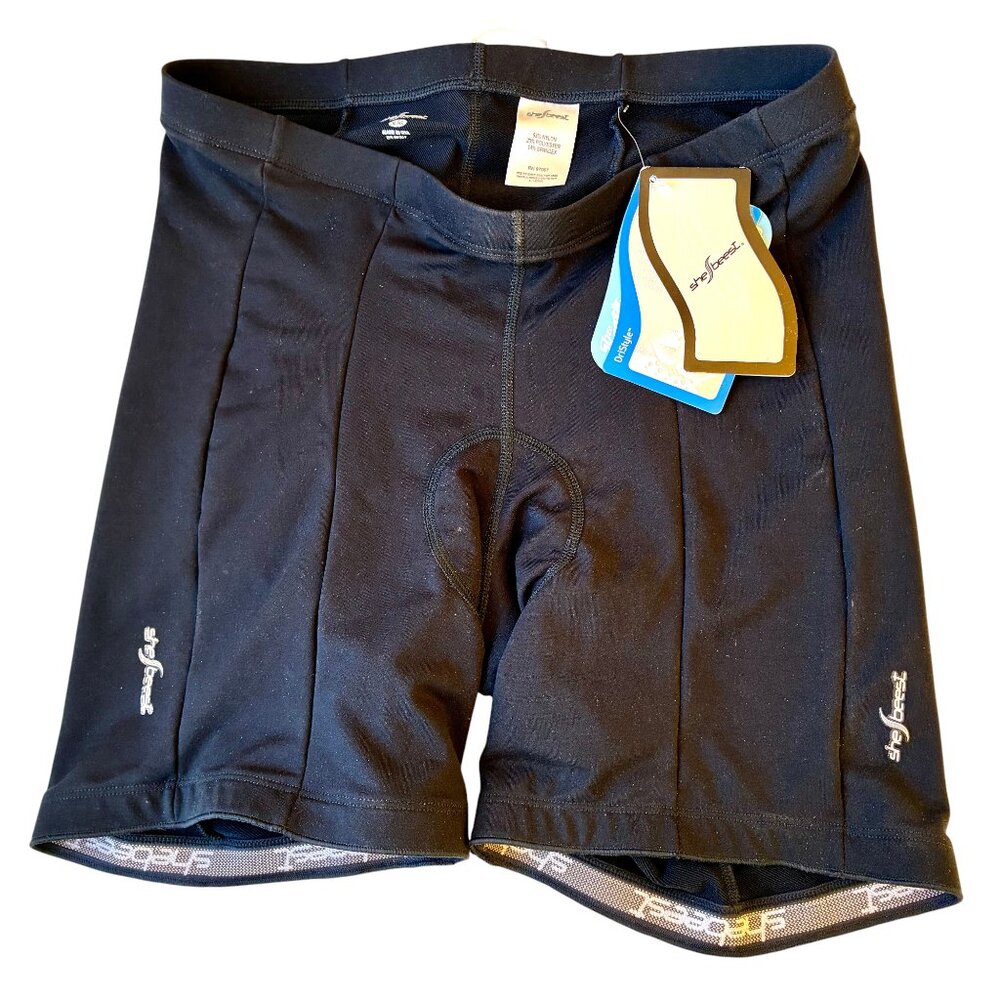 Shebeest Black Padded Cycling Bike Bicycle Shorts Dri-Style Womens XXL NEW - Picture 5 of 13